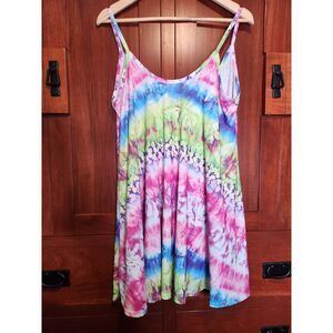 Style Plus Tie Dyed Loose Fitting Tank Top